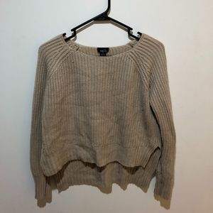 High to Low Tan Sweater